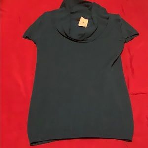 Short sleeve long turtleneck shirt